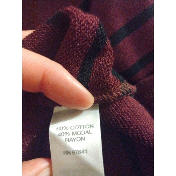 J. Jill Shift Pullover Dress Long Slve Pockets Midi Tunic Swing Striped Casual L - Picture 9 of 12